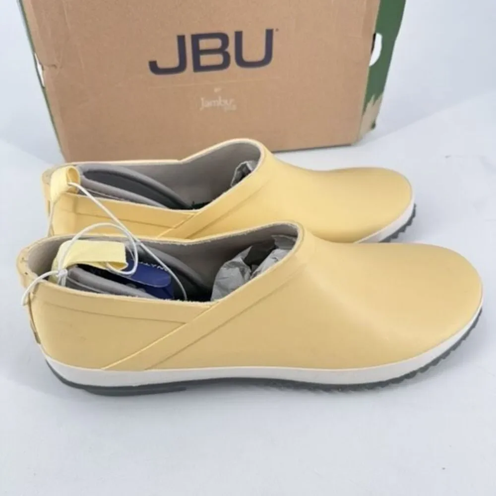 NWT JBU by Jambu Women's Bumblebee Garden Ready‎ Rain Shoes Yellow Gray Size 11
